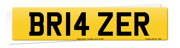 Registration number BR14 ZER